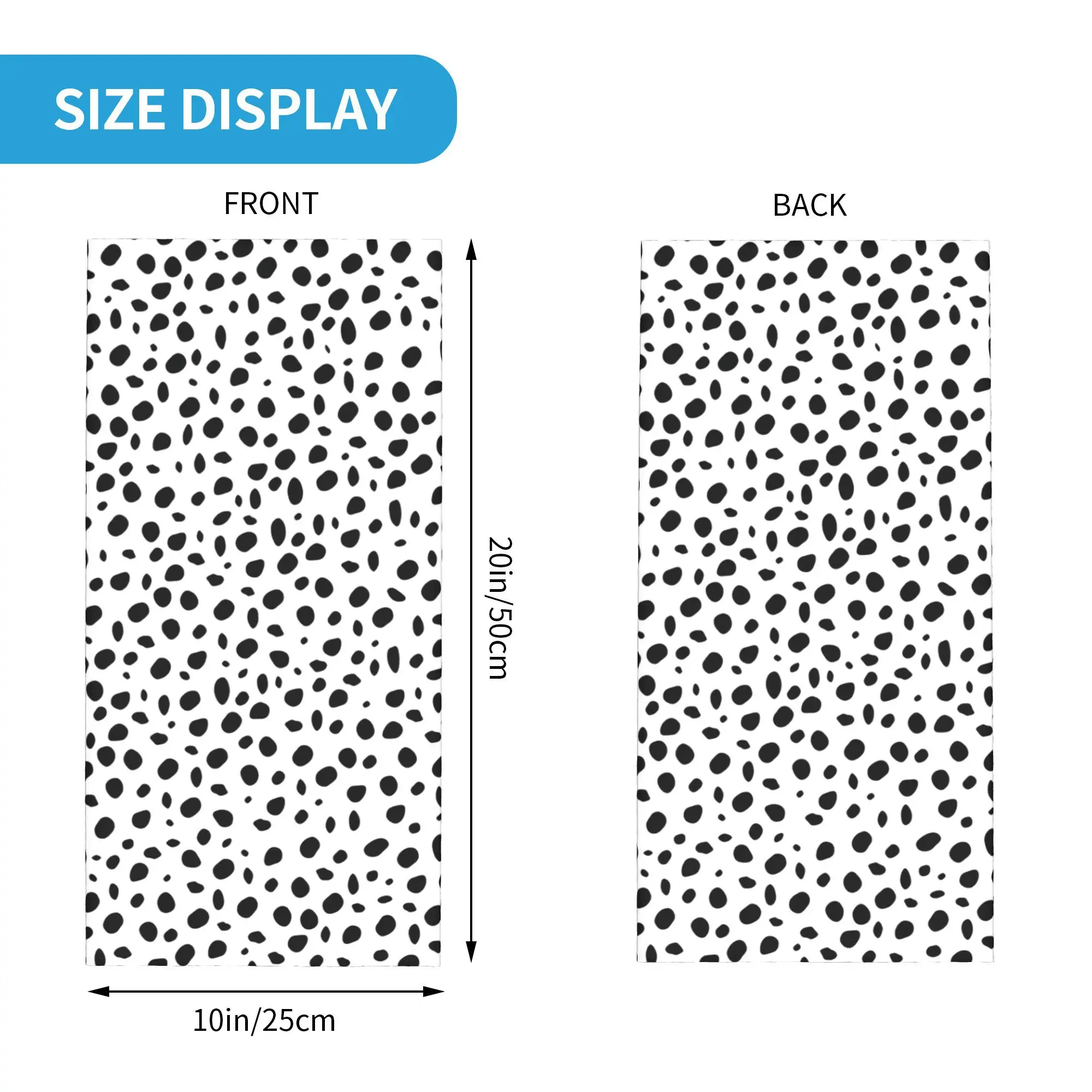 صغيرة الدلماسية طباعة باندانا الرقبة الجراب قناع مطبوع وشاح متعدد الاستخدام قناع الوجه المشي لمسافات طويلة الصيد للرجال النساء الكبار الشتاء