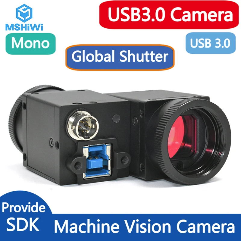 High Speed USB3.0 Industrial Digital Camera Monochrome Global Shutter With SDK Machine Vision Support Windows OpenCV And Python