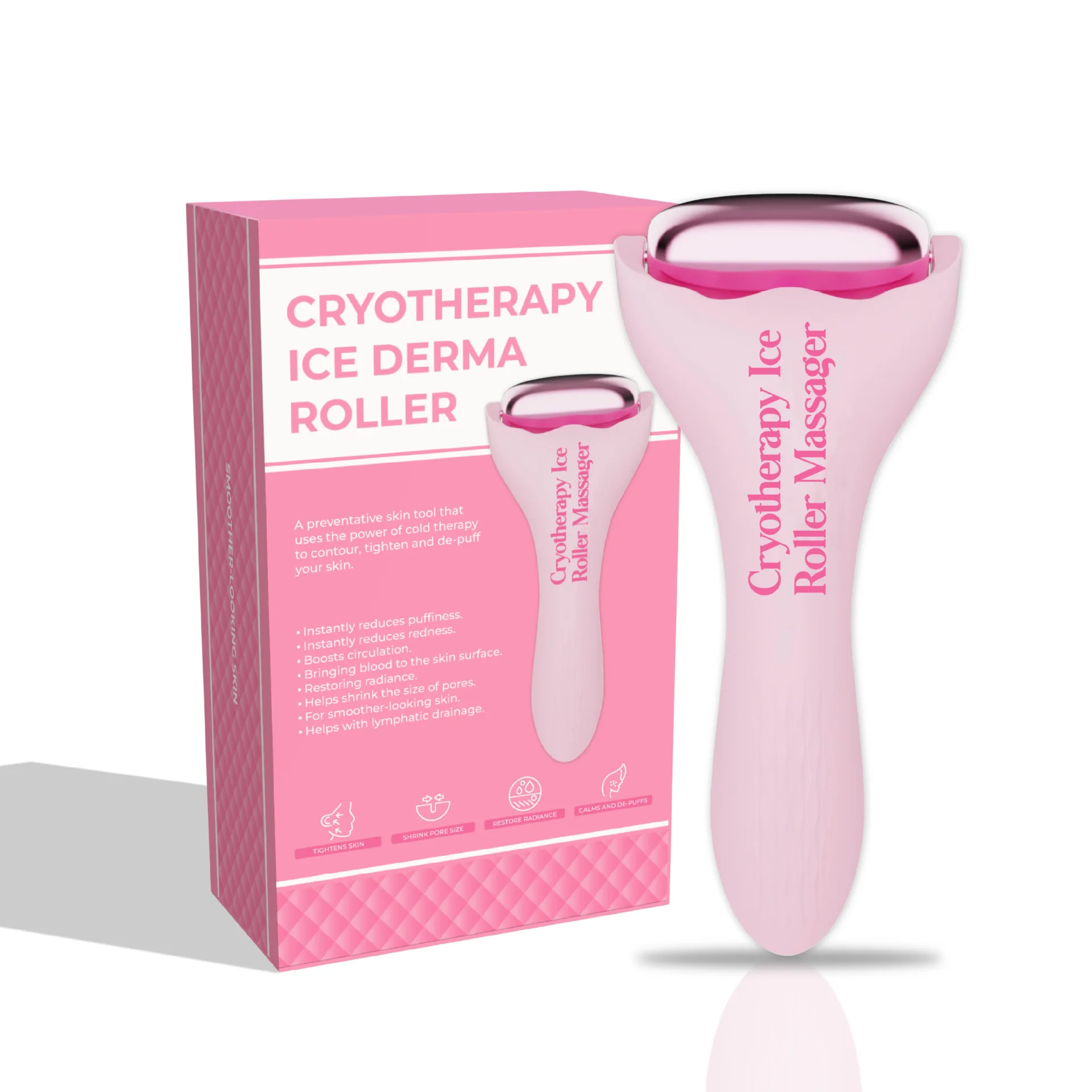 Roller beauty instrument V Face slimming tool Beauty introduction instrument ice roller to promote absorption