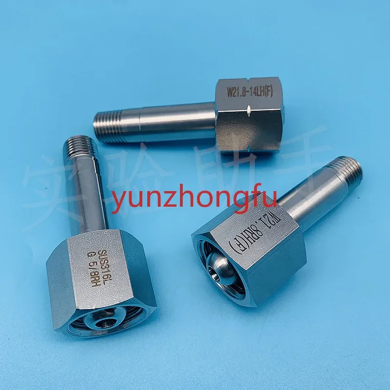 Suitable for 316L Cylinder Connector Nitrogen Air Hydrogen G5/8 To Npt1/4  Cross Over Sub W21.8-14 Thread