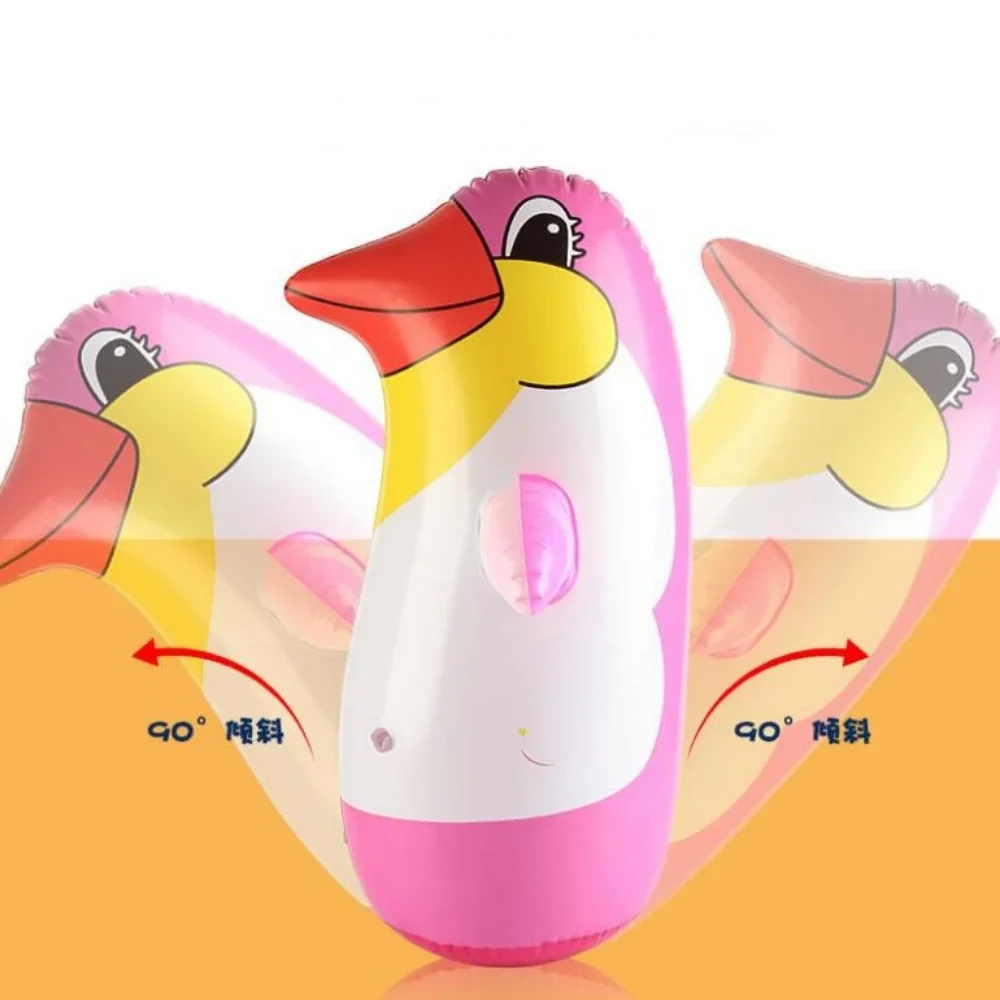 34cm Inflatable Penguin Tumbler Toys Bath Toys Swimming Pool Toy Kids Water Play Toy for Children Garden Party Decor Supplies