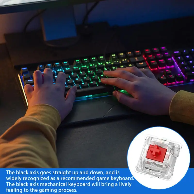 30 unidades de machado de substituição de teclado mecânico Outemu Switch ​ é preto azul marrom vermelho CIY soquete chave interruptor SMD 3 pinos para interruptor MX