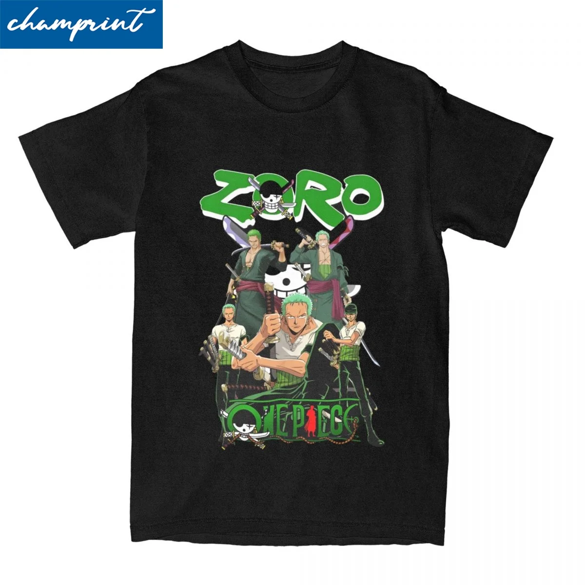 Roronoa Zoro One Piece T-Shirt Men Women Anime Unique Cotton Tees Crew Neck Short Sleeve T Shirt Plus Size Tops