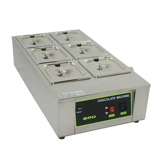 110V/220V Stainless Steel Chocolate Melting Machine Chocolate Melter Machine 8KG Capacity 3Pot 5Pots 6Pots