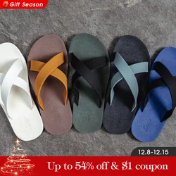 Maden Men Summer Beach Sandals Casual Outdoor Rubber Sandals Slippers Male Crossover Slippers