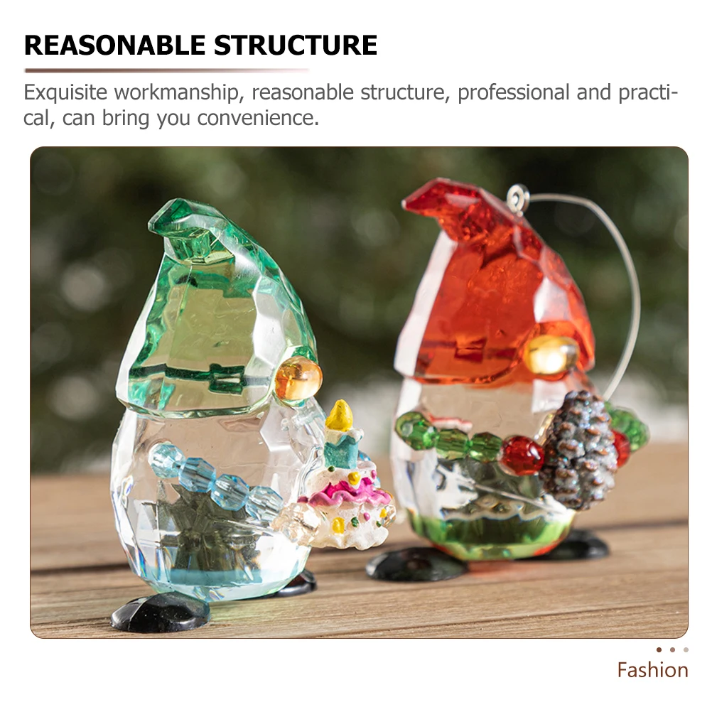 

2 Pcs Elf Pendant Car Decoration Ornaments Holiday Decorative Statue Indoor Small Decorations