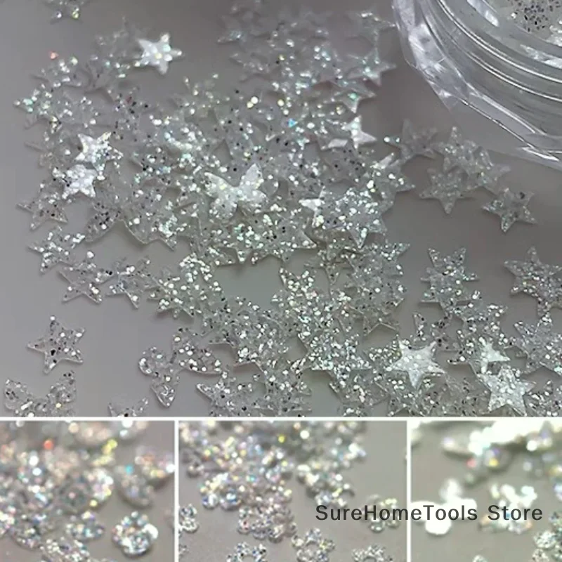 Paillettes per nail art fantasy olografiche super glitter - Fiocchi iridescenti scintillanti per ragazze Decorazioni per manicure glamour fai da te