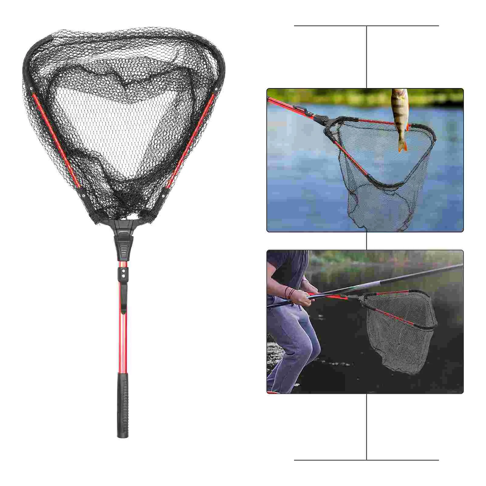 

Fishing Net Accessories Extendable Landing Folding Hand Dip Equipment Telescoping Long Telescopic Pole Handle Cast Nets for