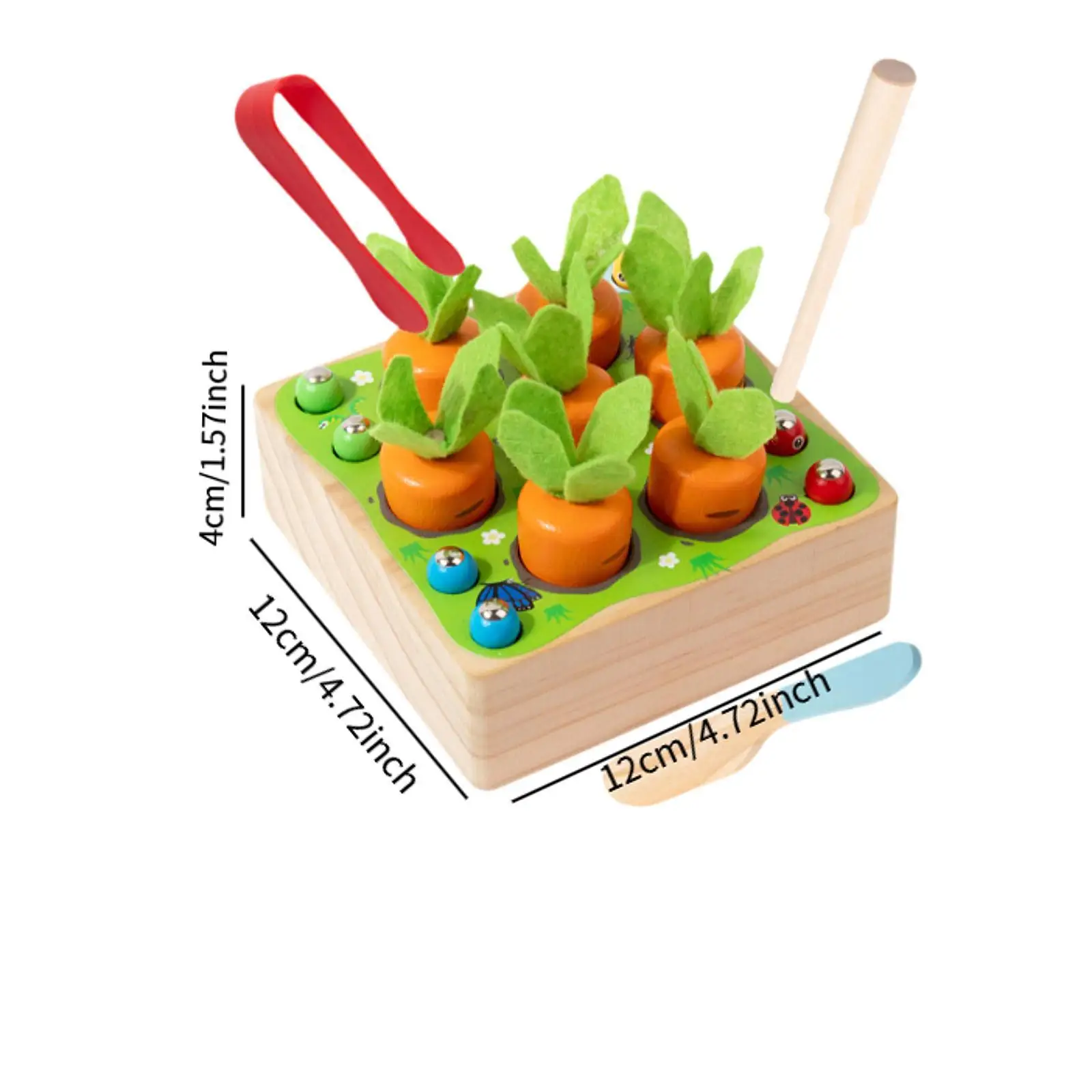 ชุดเก็บเกี่ยวไม้ Montessori ของเล่นเพื่อการศึกษาไม้สําหรับเด็กเด็ก