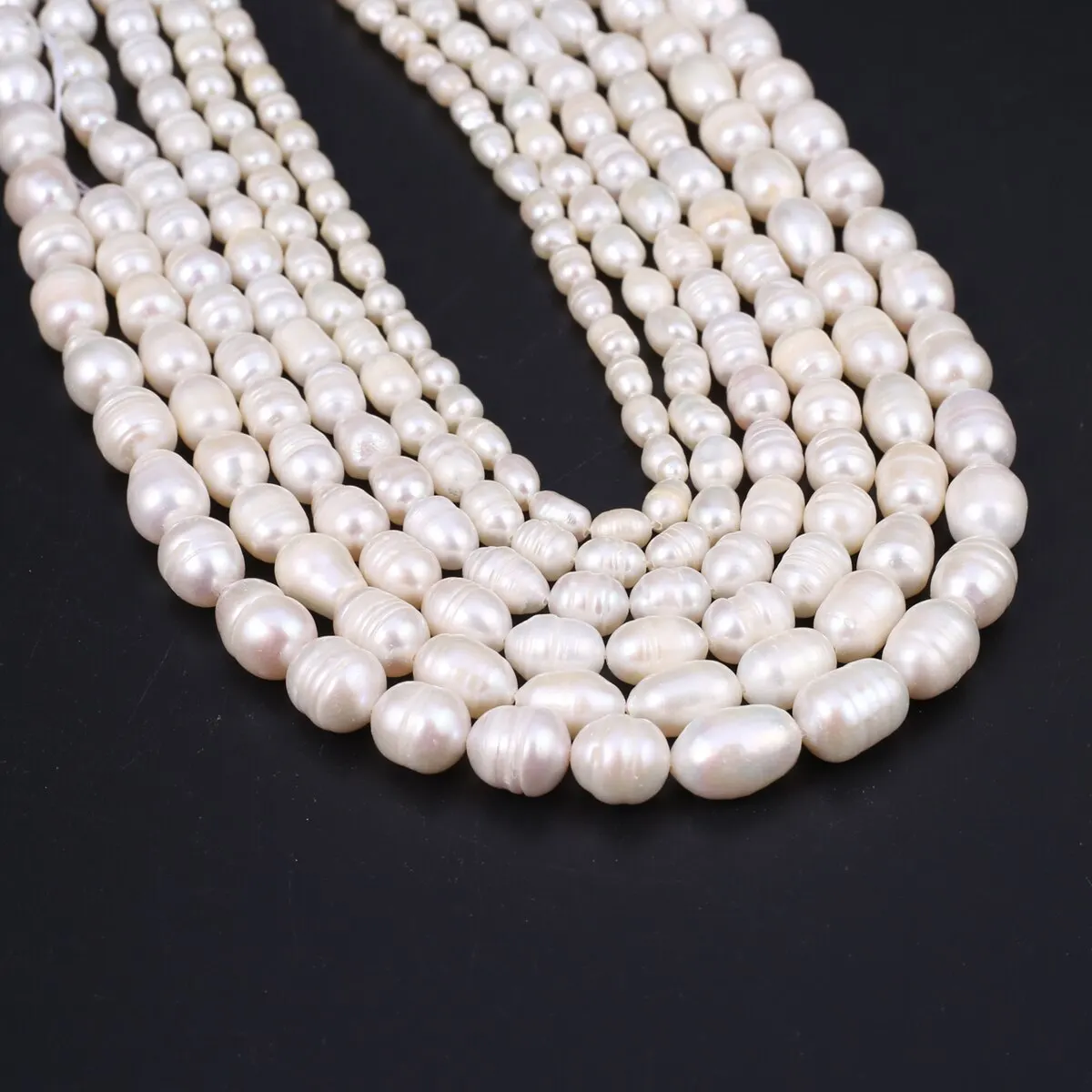 Rice Beads A Quality Natural Freshwater Pearls 5-6mm Loose Spacer Beads for Jewelry Making Supplies DIY Women Necklace Bracelet