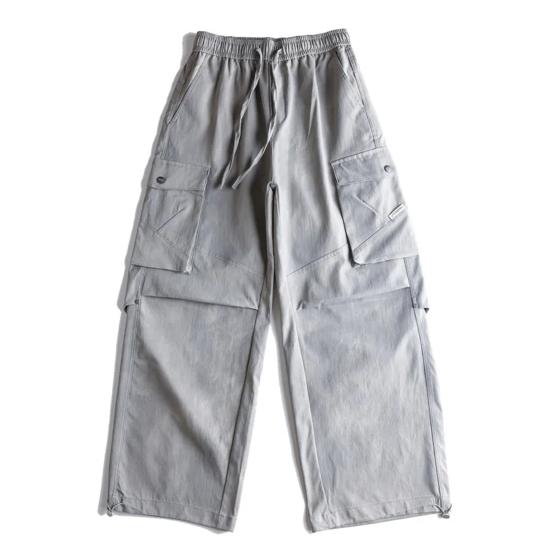 HKSH Primavera Autunno dei Nuovi Uomini Alla Moda Casual Multi-tasche Pantaloni Cargo Outdoor Funzionale Coulisse Elastico in Vita Techwear HK13993