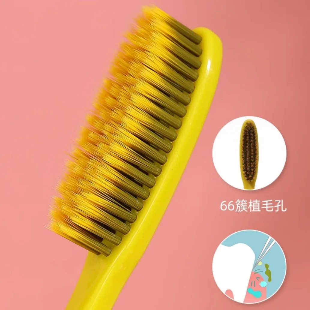 Long-head Toothbrush, Light Luxury 2-pack, Extra-long Adult Home Couple, Giant Big-head Toothbrush, Soft Bristles