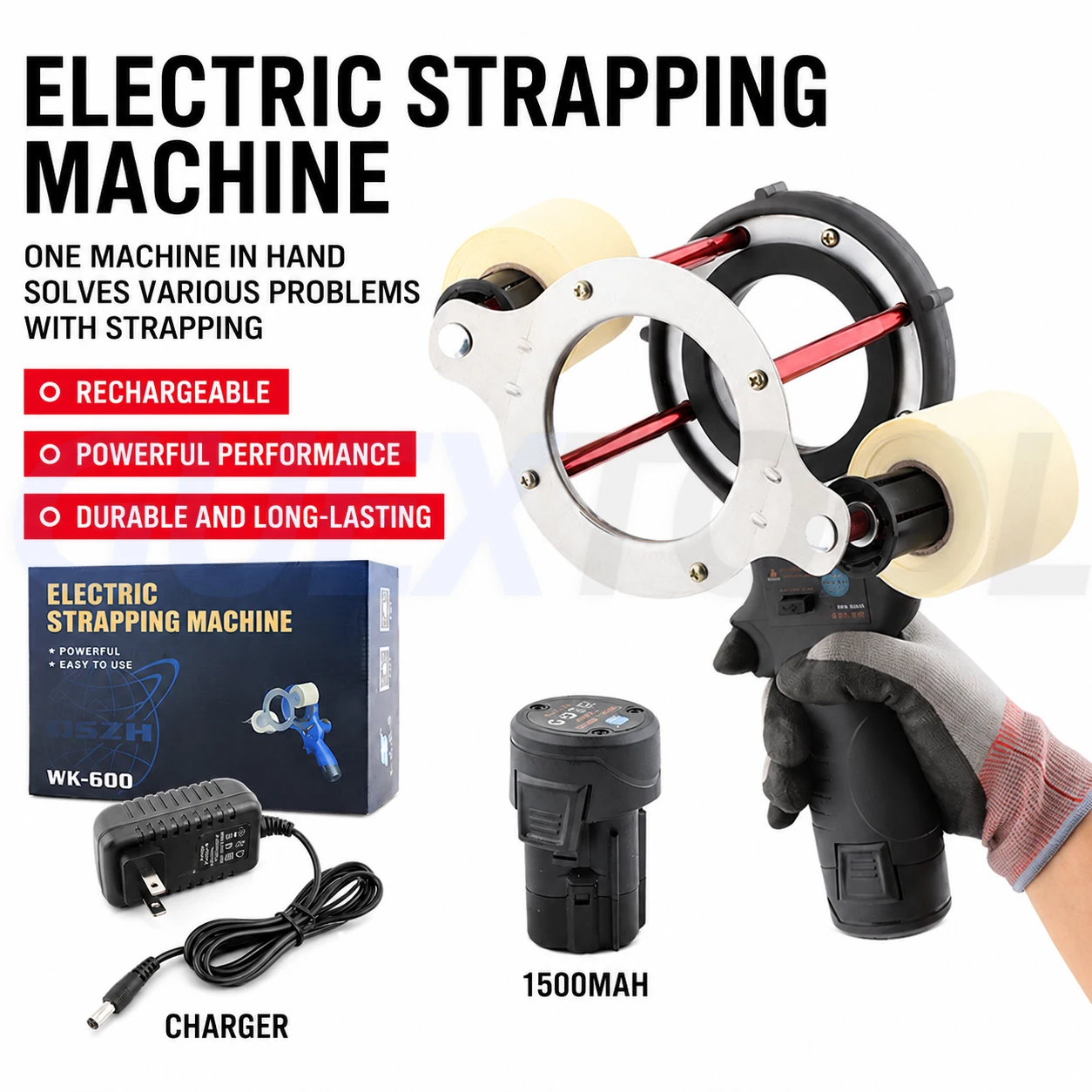 

12V Air Conditioning Tape Winding Machine WK-600 Winding Air Conditioning Pipe Power Tools Air Conditioner Cable Tie Machine