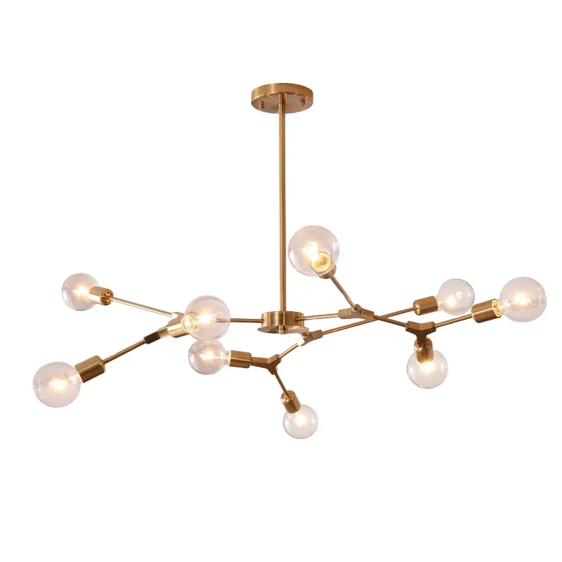 Modern Nordic Magic Bean Molecular Chandelier LED Hanging Light Multiple Heads Living Room Bedroom Bar Home