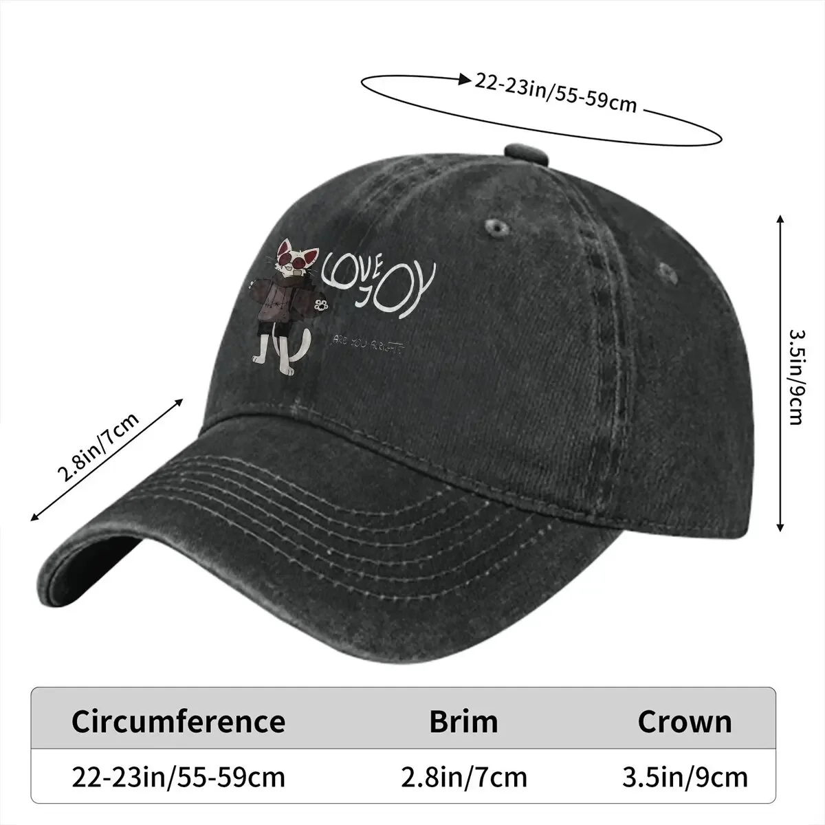 Lovejoy Cartoon  Band Multicolor Hat Peaked Women's Cap Alright Personalized Visor Protection Hats