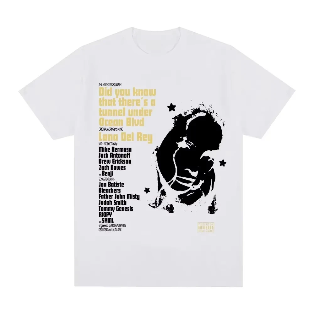 2025 موضة المغني لانا ديل ري طباعة تي شيرت المرأة موضة الهيب هوب الرجال بلايز الشارع الشهير Harajuku تي شيرتات قصيرة الاكمام #4