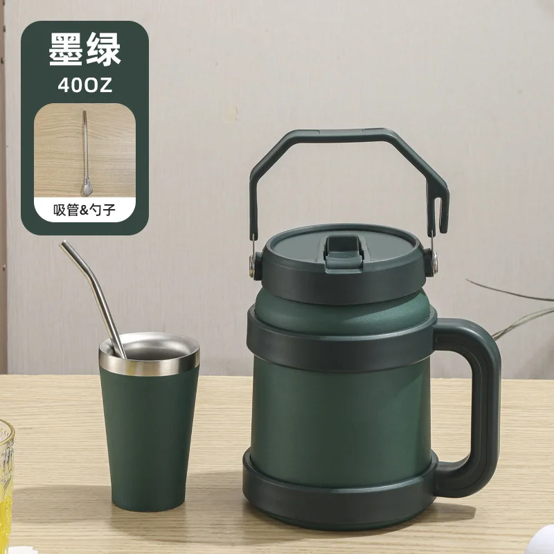 

Portable 40/65oz 304 Stainless Steel Thermal Mug Tumbler Outdoor Thermos Vacuum Flasks Cold and Hot Sports Water Bottle