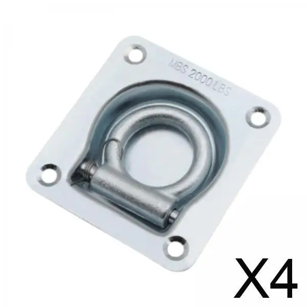 Universal Recessed D Ring Tie Down Lashing Loop Strong Metal Anchor for Hitch Pin Lock Trailer and Truck Fixing