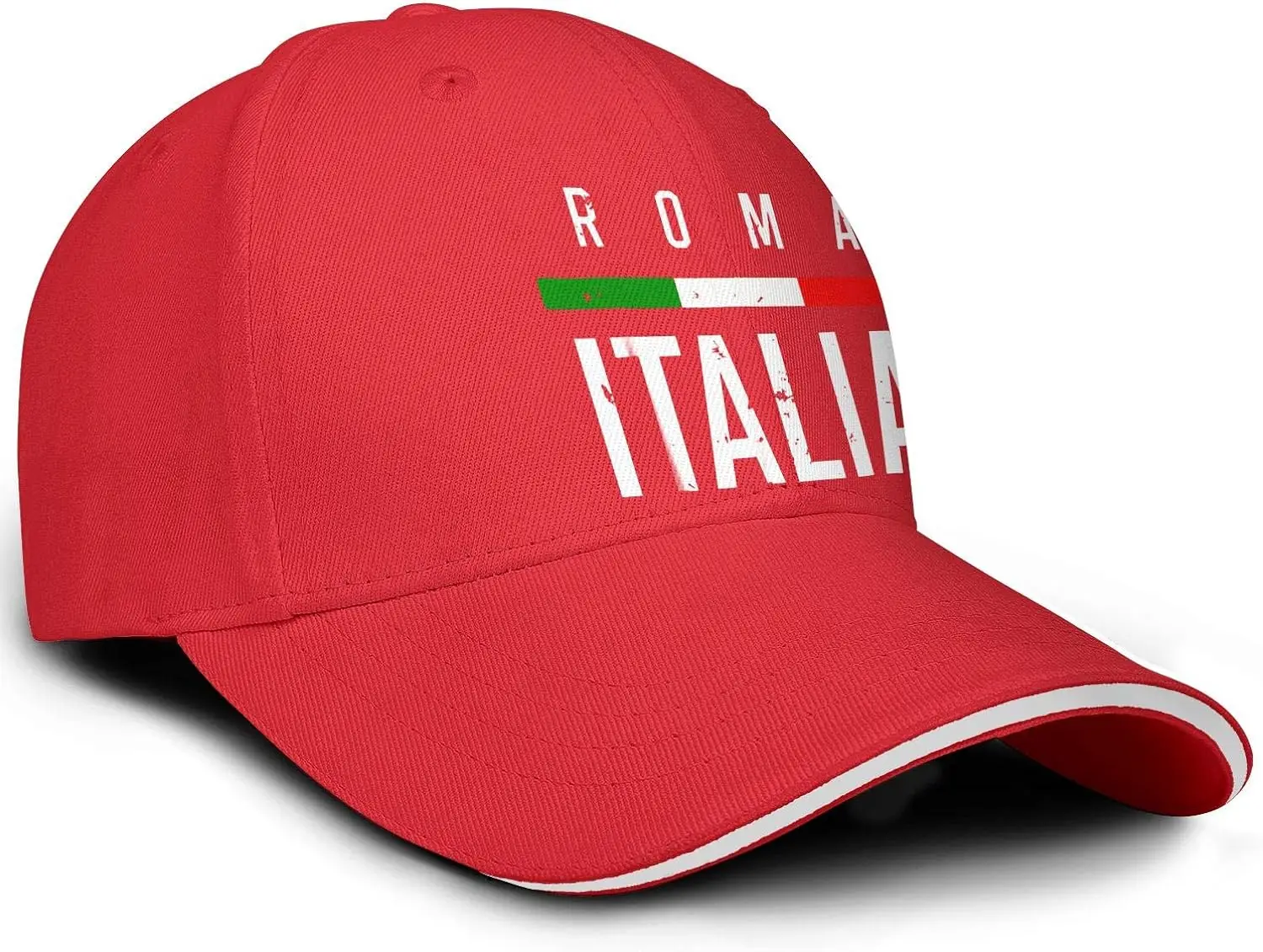 Unisex Snapback Italian-Flag-Roma-ItaliaTravel-Souvenir- Trucker Hats Outdoor Cap