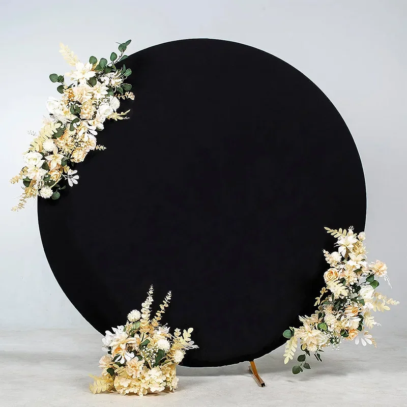 Wedding circular Arch backdrop fabric Birthday party Decor elastic round background cloth cover