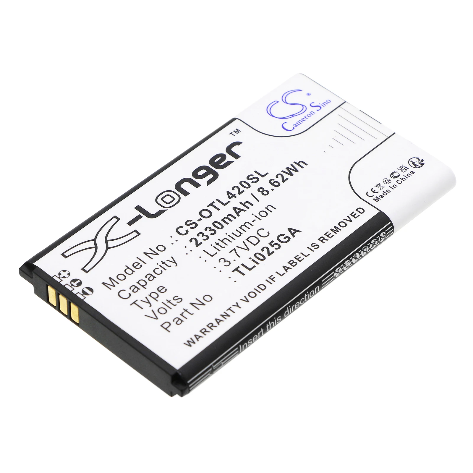 Hotspot 4400mAh / 16.94Wh Battery For Alcatel TLi044A7  Fit Model  Link Zone 5G UW  MW513U  Volts  3.85V