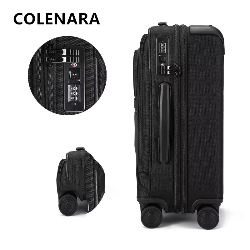 COLENARA 20Inch Men's Suitcase Women's Travel Boarding Box Oxford Cloth Trolley Case Expandable Password Box Rolling Luggage
