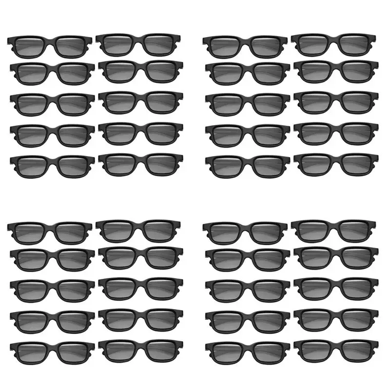 Exquisite-40Pcs Exquisite-40Pcs Polarized Passive 3D Glasses For Cinema IMIX Screen - Aliexpress Deal