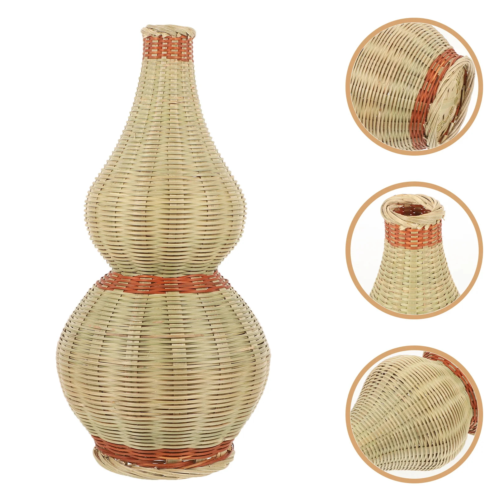 

Tall Bamboo Woven Vase Creative Handwoven Rustic Flower Holder Home Decoration Wicker Flower Arrangement Vase