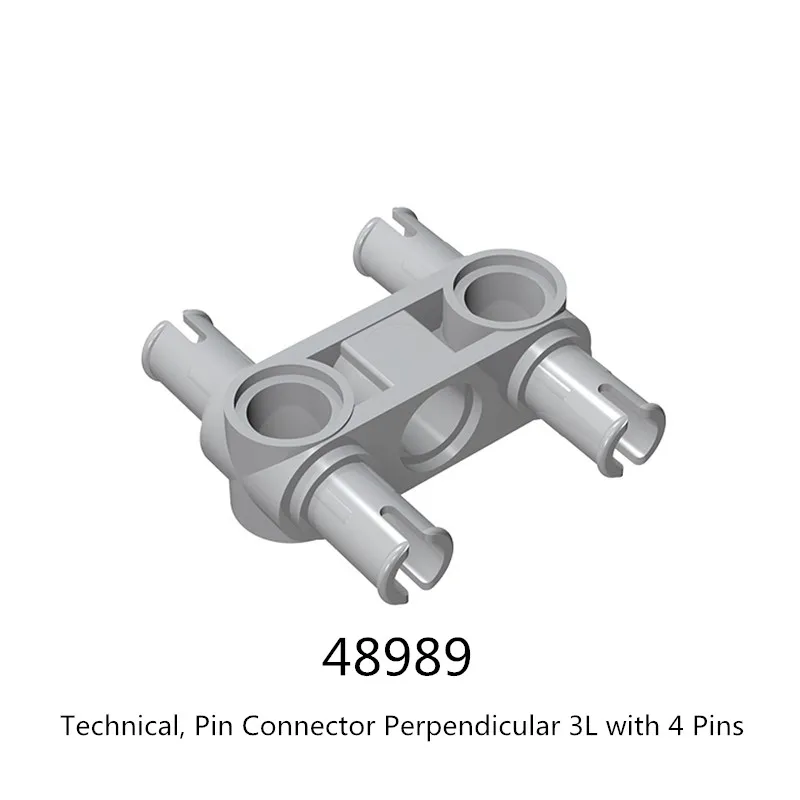 1 Pcs Buildings Blocks 48989 High-Tech Pin Connector Perpendicular 3L with 4 Pins Collections Bulk Modular GBC MOC Set