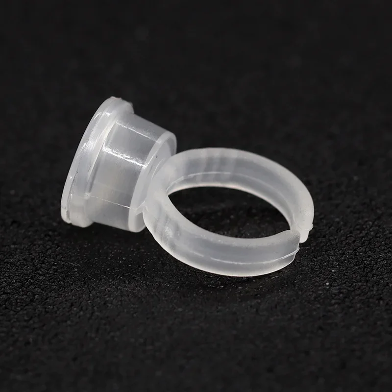 Disposable Tattoo Ink Ring Cups Permanent Makeup Microblading Ring Pigment Cup/Cap Glue Holder Tattoo Supplies 50pcs/bag