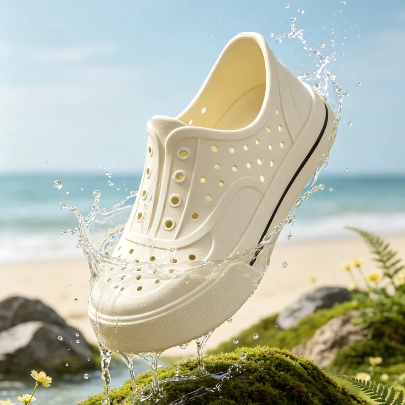 Men Shoes On Cloud - รองเท้าชายหาดคู่ พื้นรองเท้าหนานุ่ม รองรับแรงกระแทก ระบายอากาศได้ดี หัวกลม รองเท้าลุยน้ำกลางแจ้ง