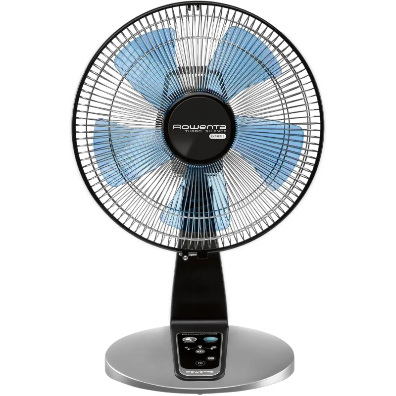 

Rowenta, настольный вентилятор, настольный вентилятор Turbo Silence с пультом дистанционного управления, 18 дюймов, сверхтихий вентилятор для спальни, осциллирующий, портативный, 5 скоростей