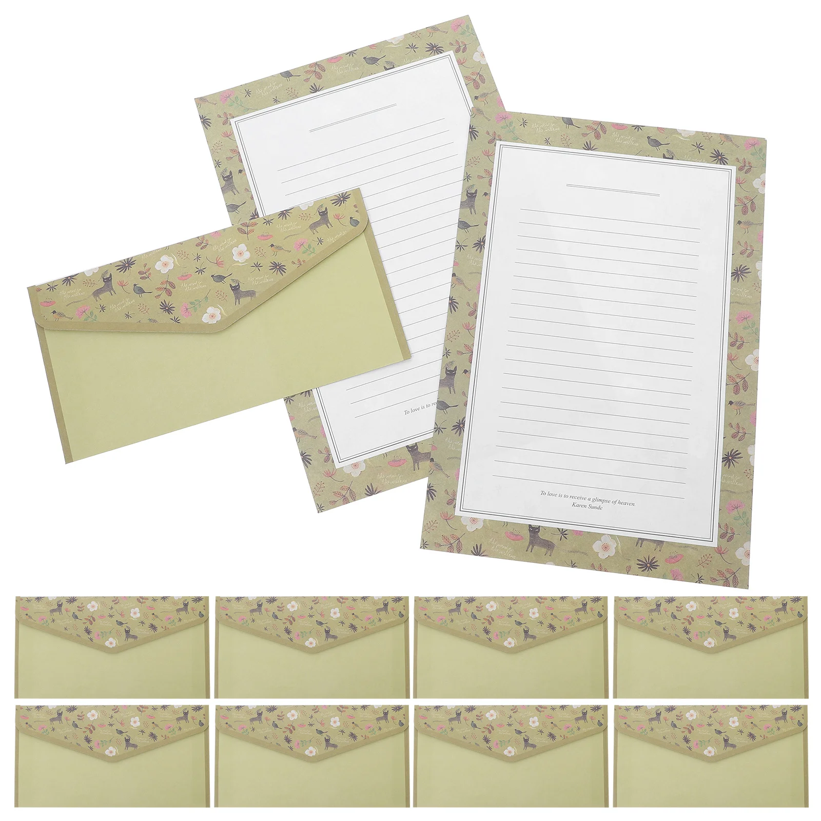 

1 Set Floral Writing Paper Envelopes Lined Stationery Sheet Vintage Chinese Design Thank You Cards Fall Wedding Baby Shower