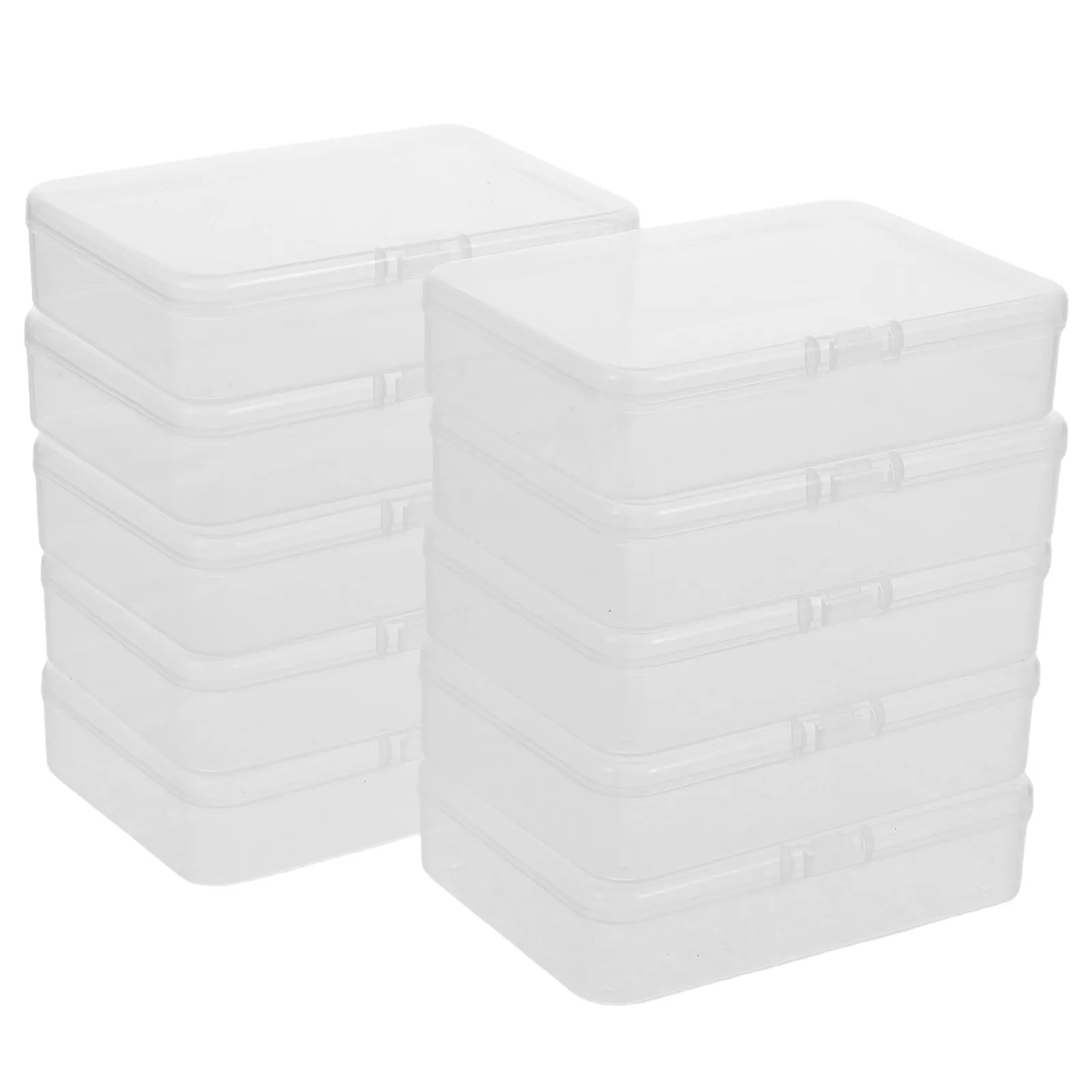 

10Pcs Clear Plastic Storage Box Stackable Transparent Game Card Holder for Baseball Cards Playing Cards Scrapbooking Coins