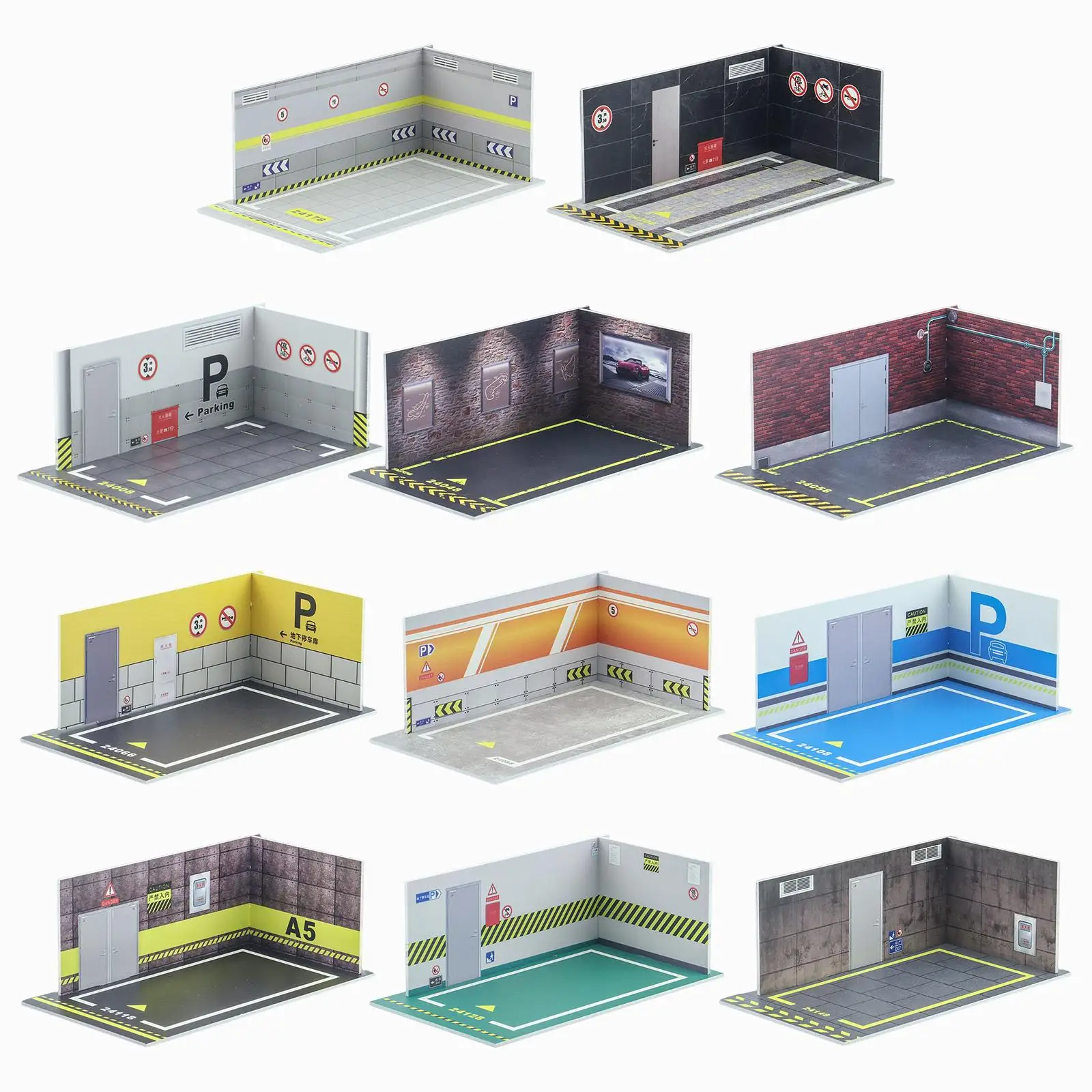 

Диорама парковки для моделей автомобилей 1/24: Симуляция парковочного места для фанатов