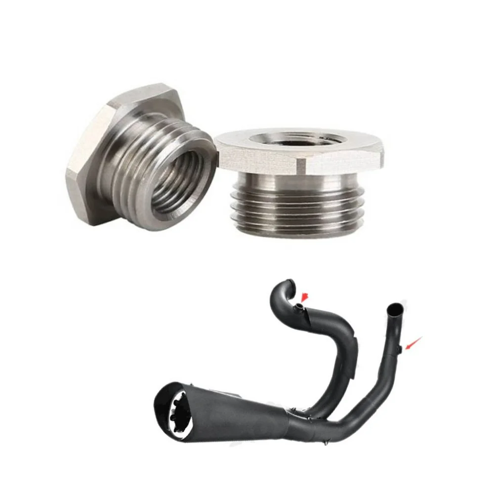 Stainless Adapters Reduce O2 Sensor Ports Bungs 18mm to 12mm For Plug Motorcycle Adapters For Harley Models