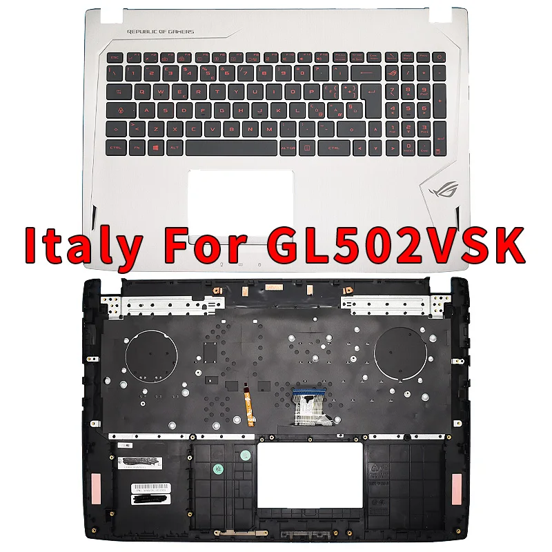 Imagem -05 - Palmrest Teclado para Asus Rog Strix Rog Gl502 Gl702v Gl702vm Vmk Gl702vs Vsk Gl702vt Gl702vi Francês ru 13nb0cq1ap0411