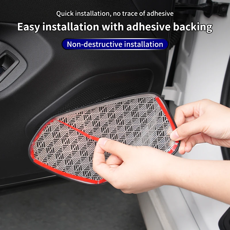 2pcs Car Audio Speaker Net Cover Stainless Steel Auto Loudspeaker Wire Grilles Frame Protect Accessory For BMW Series5 G60 2024