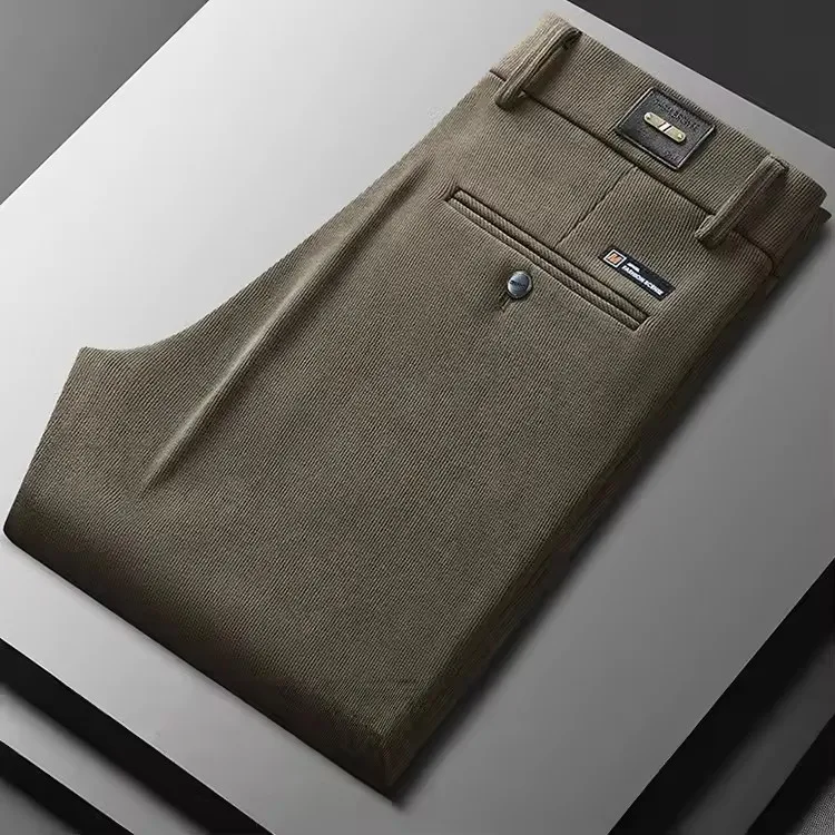 منتصف الارتفاع تمتد مستقيم سليم سروال قصير رجالي الخريف الربيع أسود أحمر كاكي سراويل تقليدية بدلة عمل بنطلون #3