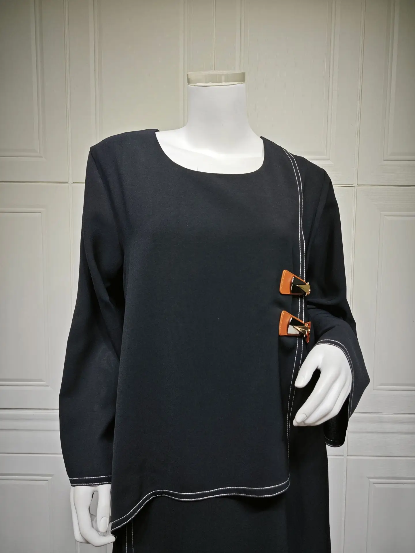 Eid Djellaba Dubai Abaya Abiti da donna Caftano a pieghe Abito modesto musulmano Maxi abito caftano arabo Ramadan Musulmane Vestido femminile
