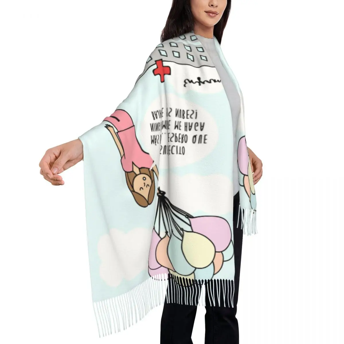 Lady Long Enfermera En Apuros Doctor Nurse sciarpe mediche donna inverno autunno morbido caldo nappa scialle Wrap sciarpa