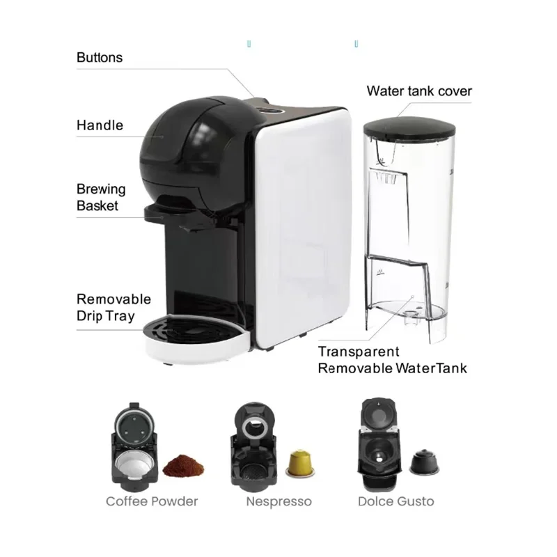 Coffee Maker Capsule Coffee Machine Compatible With Multi-specification Capsules