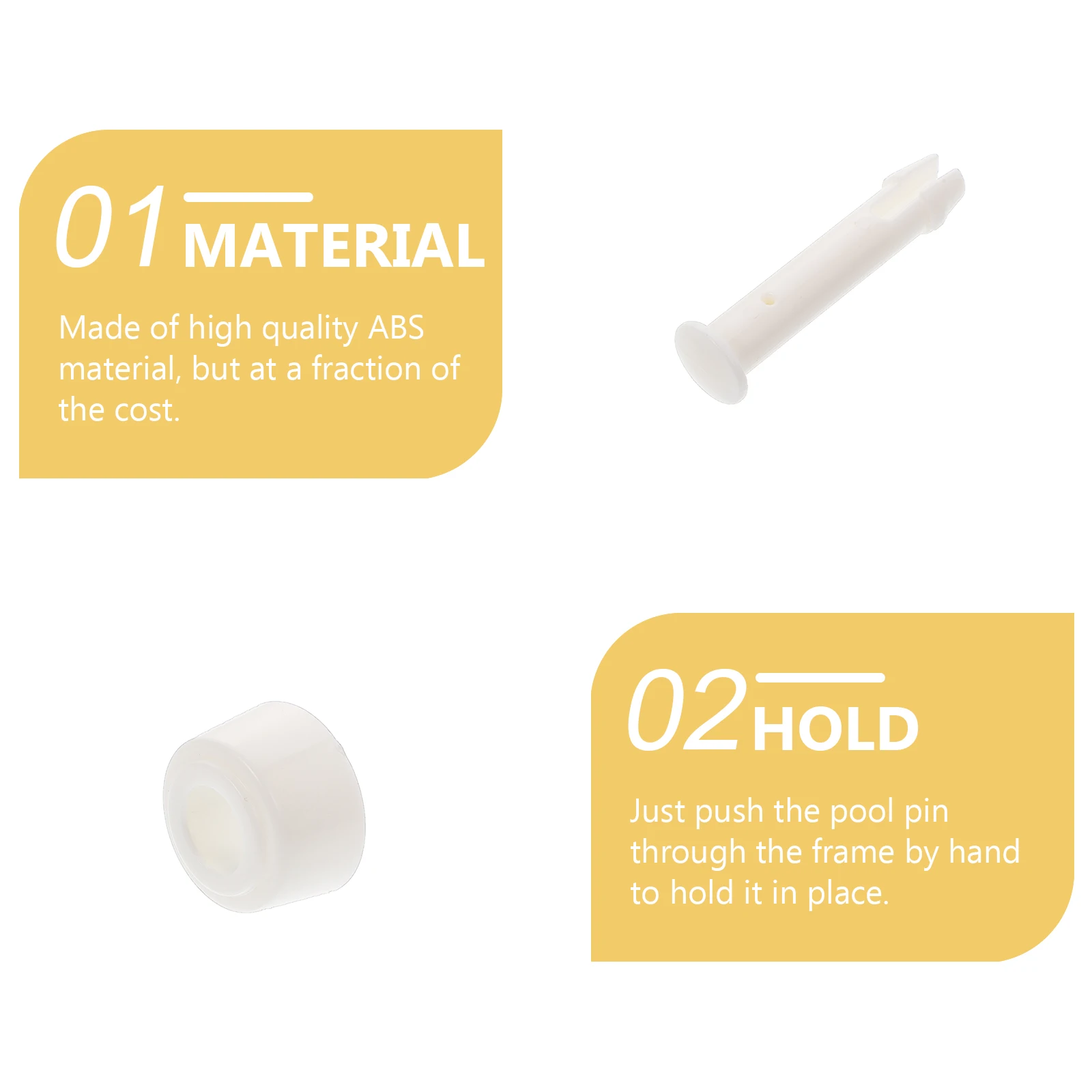 

12 Pcs Pool Connector Pins Parts Replacement Joint Accessory Swimming Frames Durable Framed Substitute Fittings