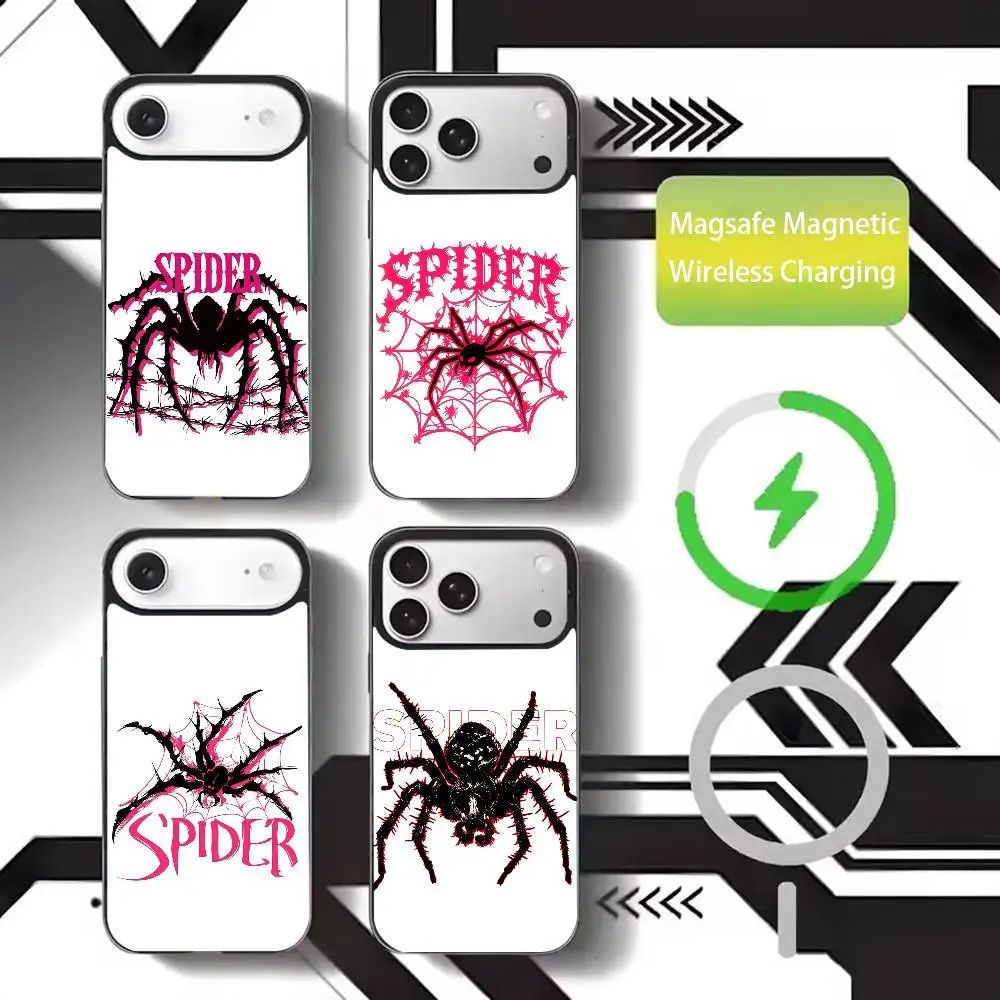 

Spider Phone Case For iPhone17,16,15,14,13,12,11 Plus,Pro Max Magnetic For Magsafe Wireless Charging