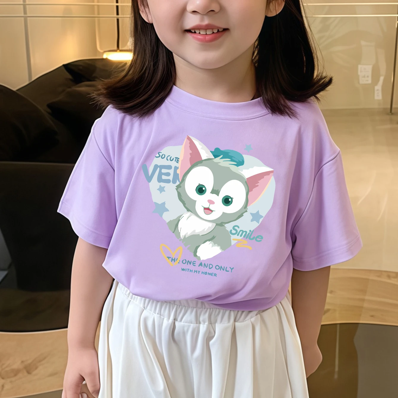 

Kitty Cute Gelatoni Candy Pure Cotton Children’s Base Clothe Boy/Girl Comfortable T-shirt Outdoor O-neck Short Sleeve T-shirt