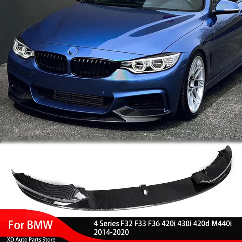 For BMW 4 Series F32 F33 F36 420i 430i 420d M440i 2014-2020Front Bumper Lip Spoiler Front Shovel Lip Diffuser Lower Bumper Guard