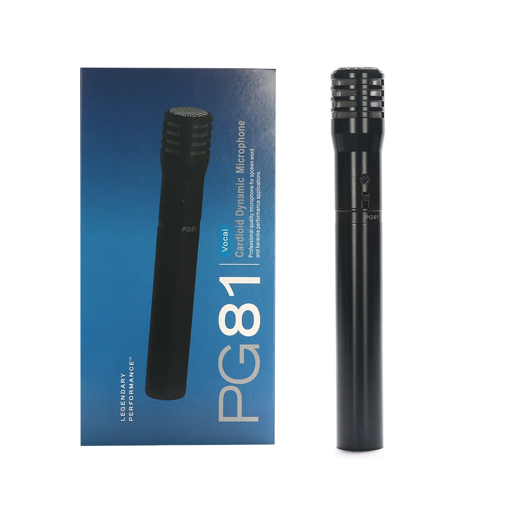 

PG81 PG 81 Wired Xlr Interview Vocal Unidirectional Instrument Cardioid Dynamic Microphone for Acoustic String Guitar