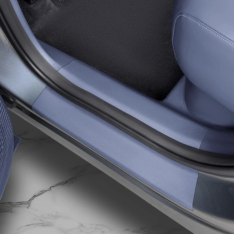 

For Geely EX5 Galaxy EX5 2024 2025 Threshold Protection Strip Leather Material Scratch Resistant Car Accessories