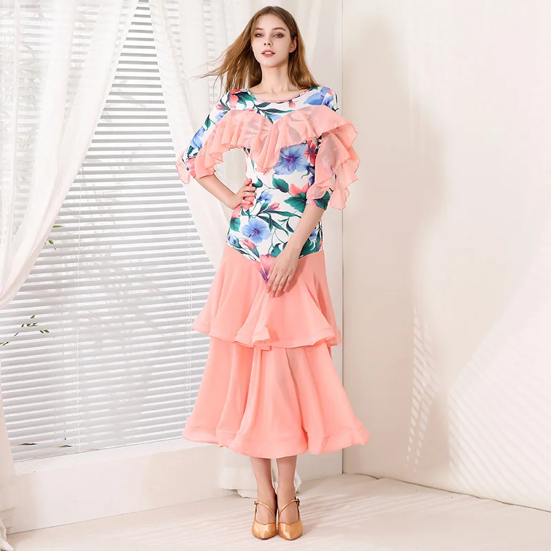 ODBD1382 ホットセール高品質パフォーマンスウェア女性用社交ダンス競技ドレス