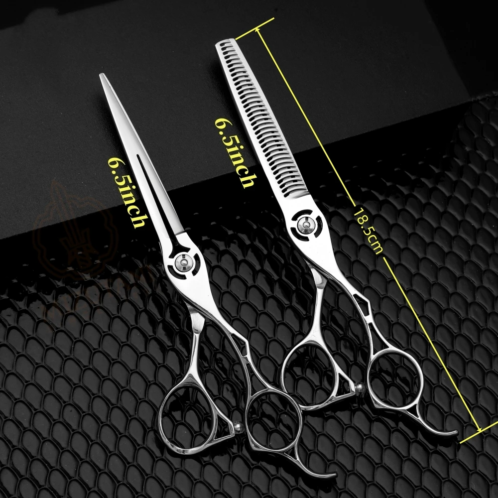 

Professional hairdresser scissors Multifunctional hair thinning scissors 440C 6-6.5- 7 inch Hollowed-out design Precision cuttin